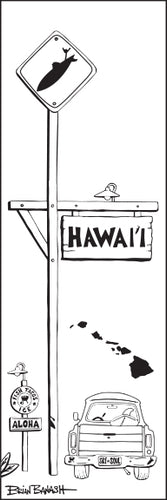 HAWAII ~ TOWN SIGN ~ SURF XING ~ 8x24