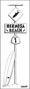 HERMOSA BEACH ~ LONGBOARD ~ SURF XING ~ 8x24