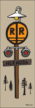 Load image into Gallery viewer, HERMOSA ~ RAIL ROAD CROSSING SIGN POST ~ 8x24