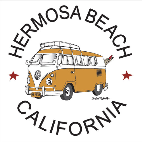 HERMOSA BEACH ~ CALIF STYLE BUS ~ 12x12