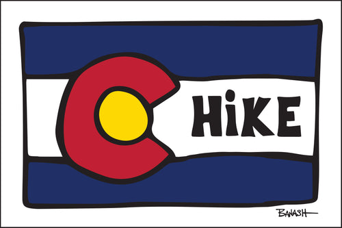 HIKE ~ COLORADO FLAG ~ LOOSE ~ 12x18