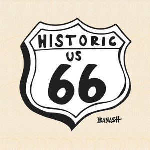 HISTORIC US 66 ~ HOT RODS ~ 8x24