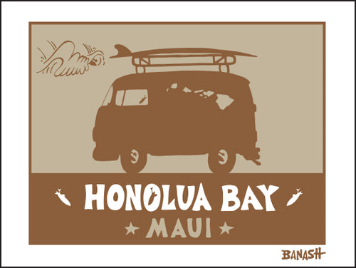 HONOLUA BAY ~ SURF BUS ~ 16x20