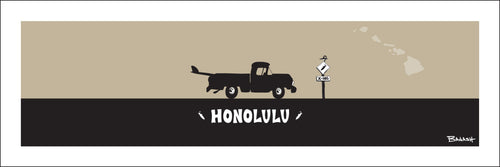 HONOLULU ~ SURF PICKUP ~ 8x24