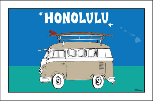 HONOLULU ~ SURF BUS ~ 12x18