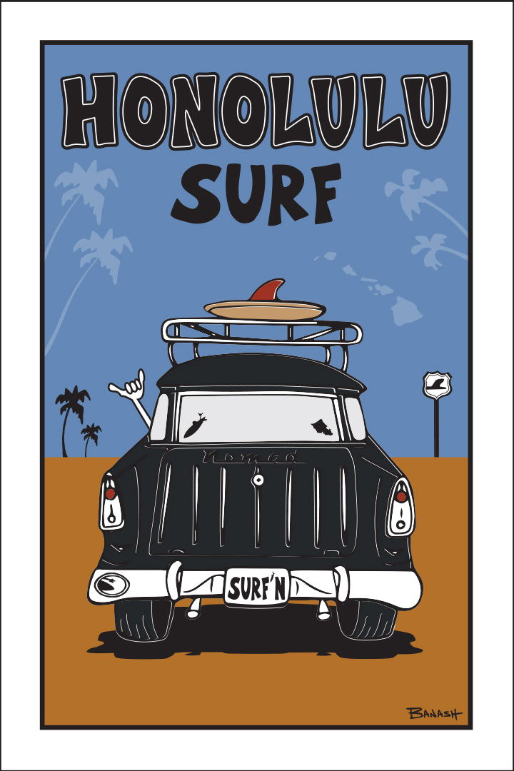 HONOLULU SURF ~ SURF NOMAD TAIL ~ SAND LINES ~ 12x18