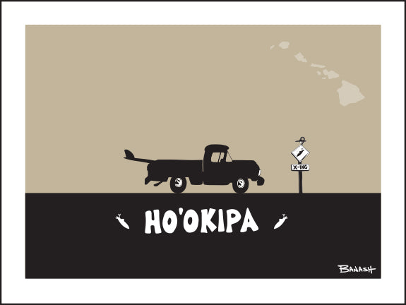 HO'OKIPA ~ PA'IA ~ SURF PICKUP ~ 16x20