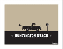 Load image into Gallery viewer, HUNTINGTON BEACH ~ BLACK N TAN ~ SURF PICKUP ~ 16x20