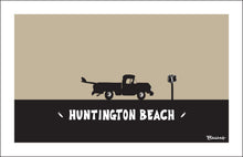 Load image into Gallery viewer, HUNTINGTON BEACH ~ BLACK N TAN ~ SURF PICKUP ~ 12x18