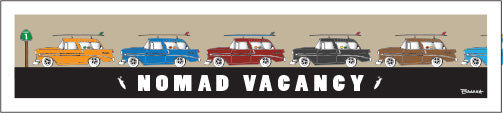 CALIFORNIA ~ NOMAD VACANCY ~ SURF RIDES ~ 8x36