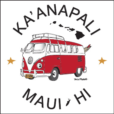 KAANAPALI ~ MAUI HI ~ SURF BUS ~ 12x12