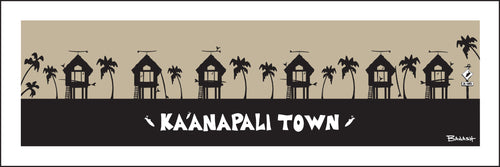 KAANAPALI TOWN ~ SURF HUTS ~ 8x24