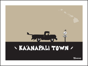 KAANAPALI TOWN ~ SURF PICKUP ~ 16x20