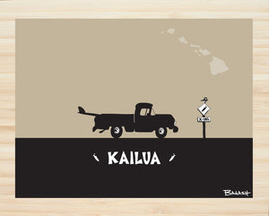 KAILUA ~ SURF PICKUP ~ 16x20