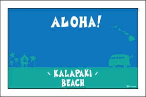 KALAPAKI BEACH ~ ALOHA ~ 12x18