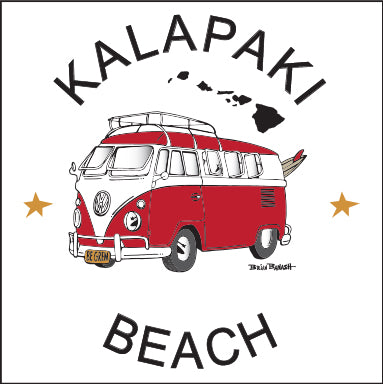 KALAPAKI BEACH ~ CALIF STYLE BUS ~ 6x6