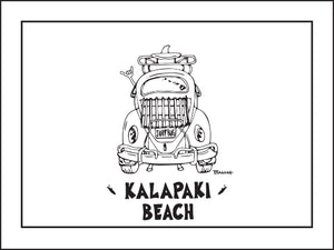 KALAPAKI BEACH ~ CATCH A LINE ~ SURF BUG ~ 16x20