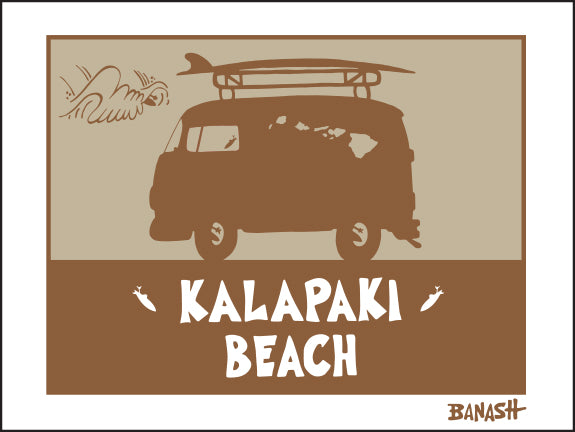 KALAPAKI BEACH ~ SURF BUS ~ 16x20