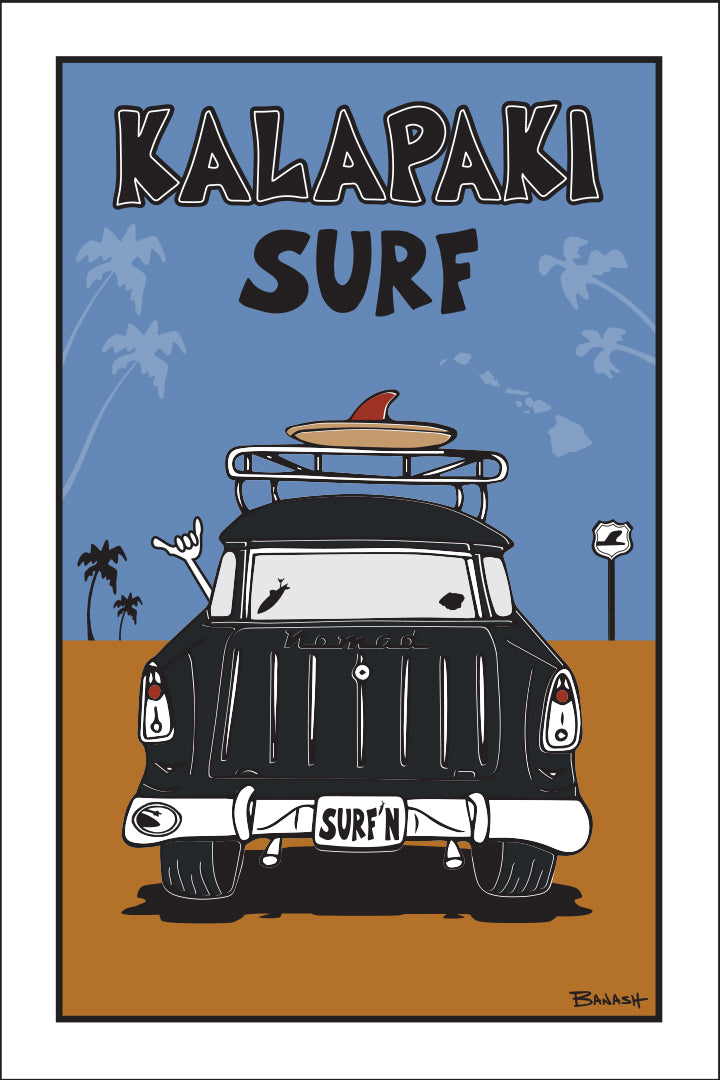KALAPAKI SURF ~ SURF NOMAD TAIL ~ SAND LINES ~ 12x18