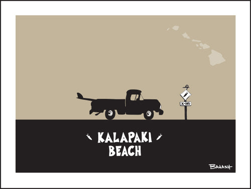 KALAPAKI BEACH ~ SURF PICKUP ~ 16x20