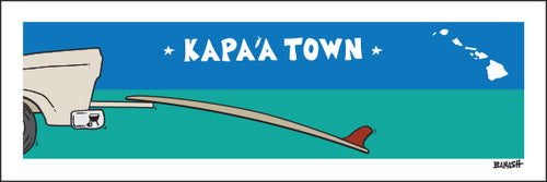 KAPAA TOWN ~ TAILGATE SURFBOARD ~ 8x24