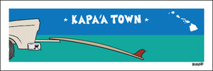 KAPAA TOWN ~ TAILGATE SURFBOARD ~ 8x24