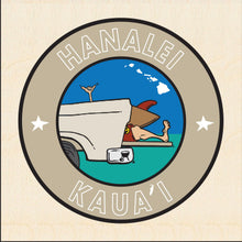 Load image into Gallery viewer, KAUAI ~ HANALEI ~ BIRCH WOOD PRINT ~ 6x6