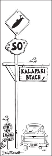 KALAPAKI BEACH ~ SURF XING ~ HWY 50 ~ 8x24