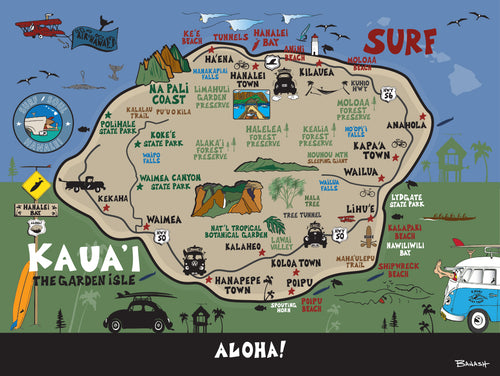 KAUAI ~ THE GARDEN ISLE ~ 16x20