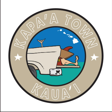 KAPAA TOWN ~ KAUAI ~ TAILGATE SURF GREM ~ 6x6