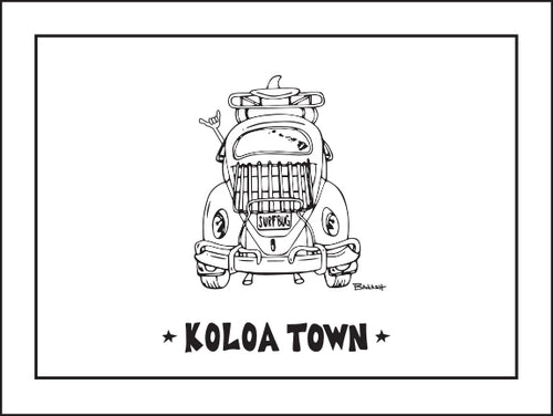 KOLOA TOWN ~ CATCH A LINE ~ SURF BUG ~ 16x20