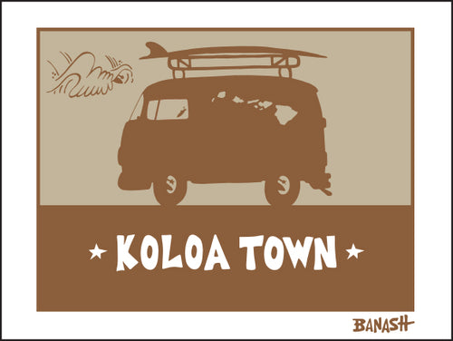 KOLOA TOWN ~ SURF BUS ~ 16x20