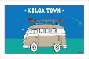 KOLOA TOWN ~ SURF BUS ~ 12x18