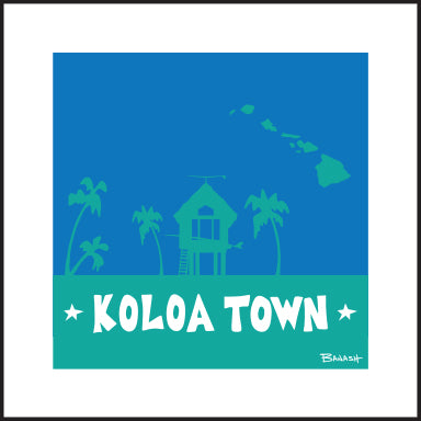 KOLOA TOWN ~ KAUAI ~ SURF HUT ~ 6x6