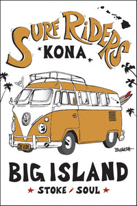 KONA ~ SURF RIDERS ~ 12x18