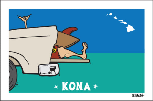 KONA ~ TAILGATE SURF GREM ~ 12x18