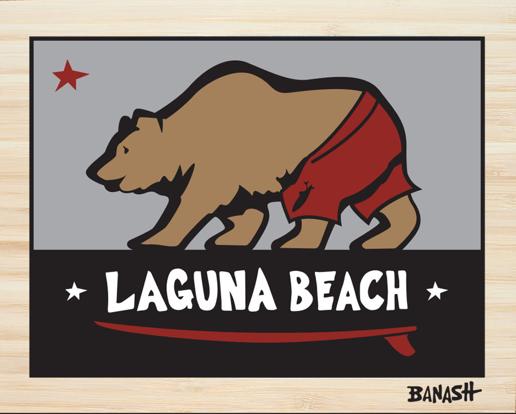 LAGUNA BEACH ~ SURF BEAR ~ 8x10