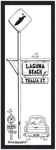 LAGUNA BEACH ~ TOWN ~ THALIA ST ~ 8x24