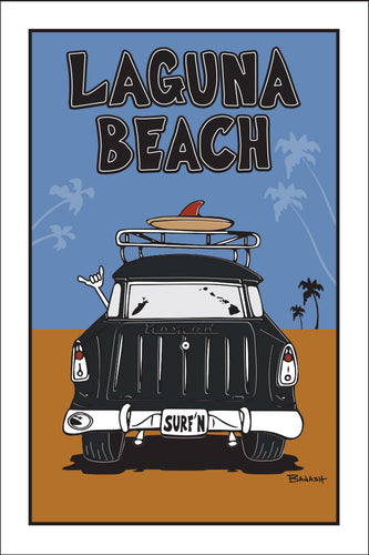LAGUNA BEACH ~ SURF NOMAD TAIL ~ SAND LINES ~ 12x18