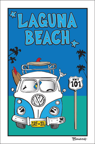 LAGUNA BEACH ~ VW SURF BUG GRILL ~ 12x18