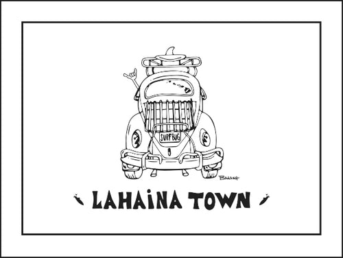 LAHAINA TOWN ~ SURF BUG ~ CATCH A LINE ~ 16x20