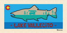 Load image into Gallery viewer, LAKE VALLECITO ~ TROUT ~ CATCH A LAKE ~ 6x12