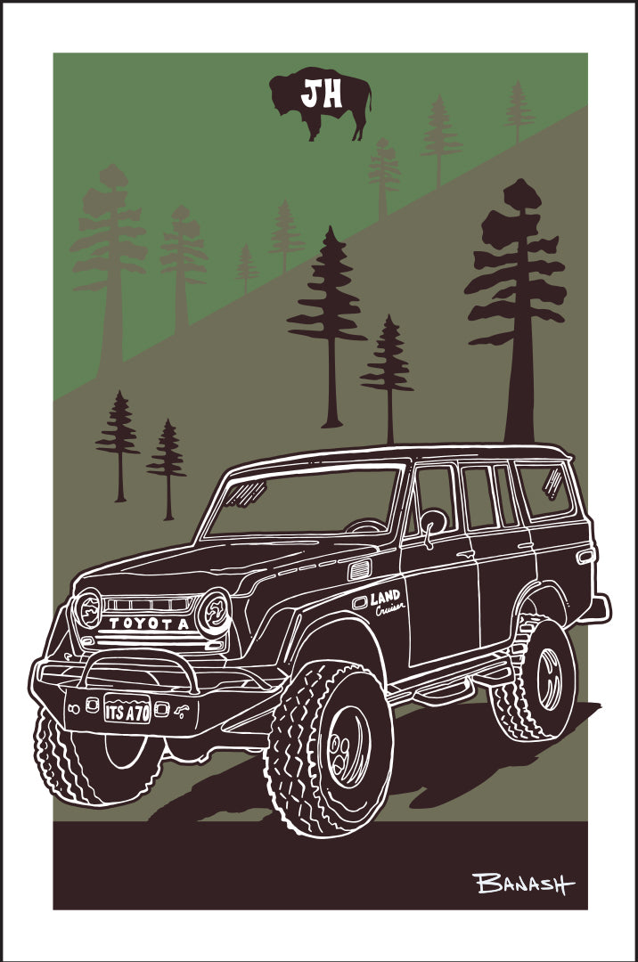 JACKSON HOLE ~ LAND CRUISER ~ FOREST SLOPE ~ 12x18