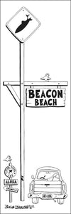 BEACON ~ TOWN SURF XING ~ LEUCADIA ~ 8x24
