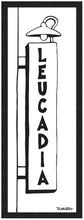 Load image into Gallery viewer, LEUCADIA ~ TOWN SIGN ~ VERTICAL ~ 8x24
