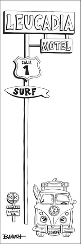 LEUCADIA MOTEL ~ SURF XING ~ 8x24