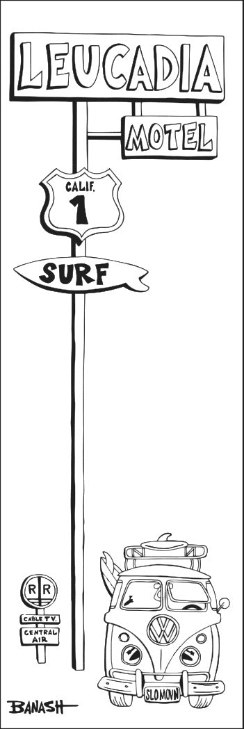 LEUCADIA MOTEL ~ SURF XING ~ 8x24