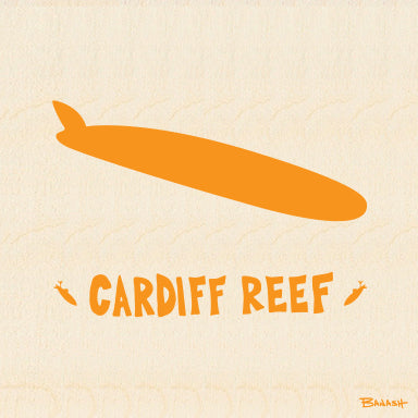CARDIFF REEF ~ LIVE BY SOUL ~ BIRCH WOOD PRINT ~ 6x6