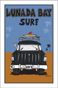 LUNADA BAY SURF ~ SURF NOMAD TAIL ~ SAND LINES ~ 12x18