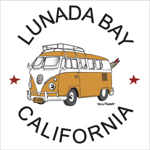 LUNADA BAY ~ CALIFORNIA ~ CALIF STYLE SURF BUS ~ 12x12